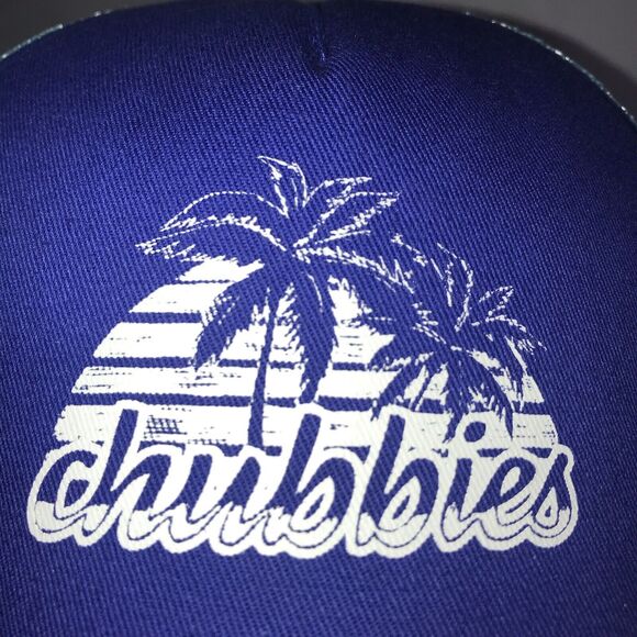 Chubbies Hat Cap Blue Snap Back Trucker Adjustable Teal‎ Pink White Palm Trees - Picture 2 of 8